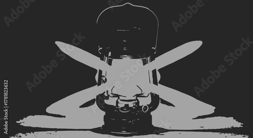 Kitchen whisk silhouette design