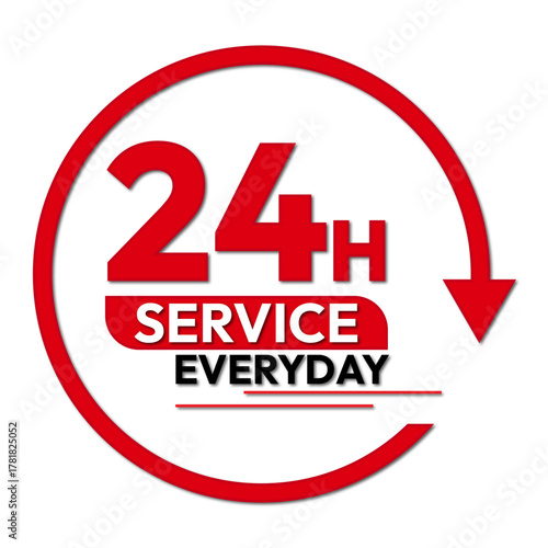 24 Hours Service Icon