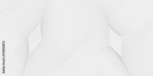 Crumpled white paper sheet with check grid lines overlay - wrinkled notebook page with mathematical graph squares, folded texture on checkered surface for school homework or office calculations.