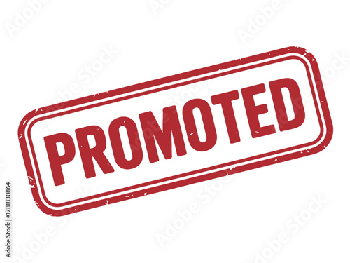 A red stamp with the word 'Promoted' is applied to a white background.