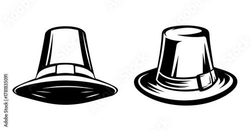Iconic pilgrim hats symbolizing american history thanksgiving festive apparel and historical figures