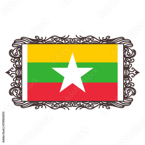 Myanmar Flag Emblem