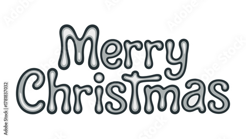 Festive Merry Christmas: A cheerful message, elegantly rendered, spreading holiday cheer and the spirit of goodwill, perfect for seasonal greetings.