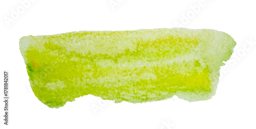 Brush line. Vector green paint brush spot, highlighter line or felt-tip pen marker. Ink smudge abstract shape stains with texture