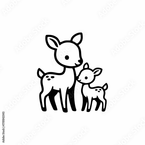 vector of two fawns
