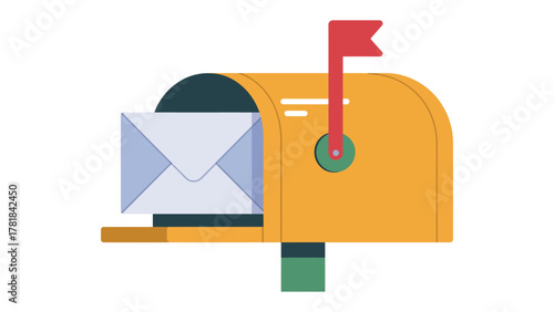 Mailbox Alert: An envelope in mailbox symbolizes communication, new messages, updates, and staying in touch with the world. Capture the essence of connection and information with this inviting image.