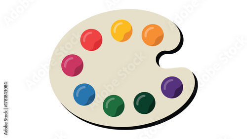 Artistic Palette: A vibrant artist's palette, brimming with a spectrum of vivid hues, poised to bring creativity to life.