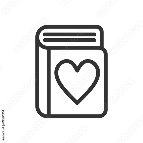 Book with a heart on the cover