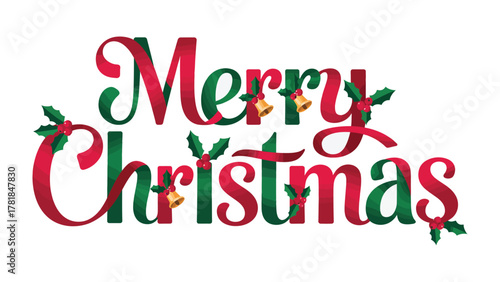 Festive Holiday Wishes: Merry Christmas, A colorful and decorative illustration that captures the essence of the holiday spirit. Perfect for spreading joy and cheer.