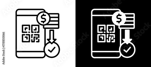 Cashless Pay whiteblack icon