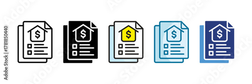 Estate Planning Icon Set Multiple Style Collection