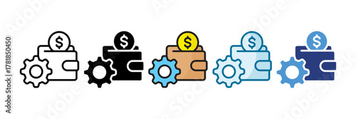 Wealth Management Icon Set Multiple Style Collection