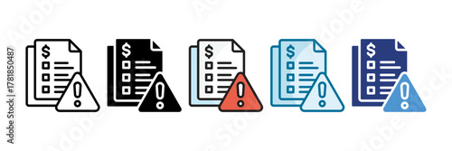 Risk Assessment Icon Set Multiple Style Collection