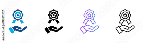 Quality Icon Multiple Style Vector Illustration
