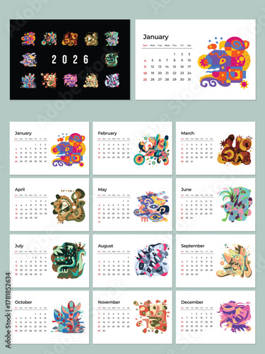 Monthly schedule calendar 2026