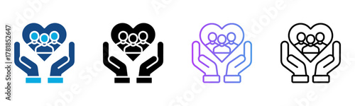 Loyalty Icon Multiple Style Vector Illustration
