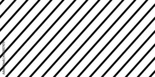 Bold black and white diagonal stripes forming a clean optical pattern, perfect for abstract design, modern decoration, and graphic backgrounds.Eps10
