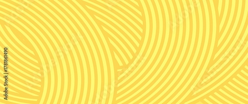 Pasta background, spaghetti abstract geometric pattern. Macaroni yellow poster. Wavy abstract pattern. Pasta vector illustration