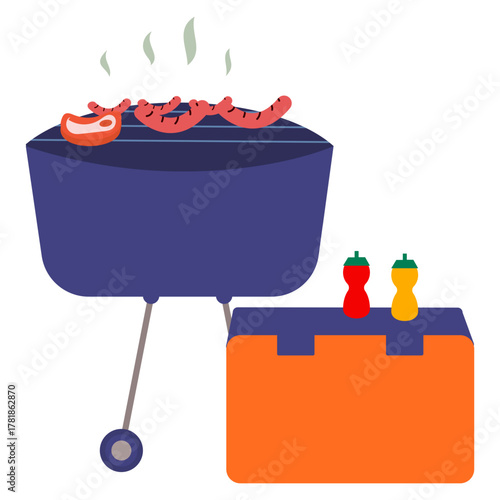 BBQ Party Illustration
