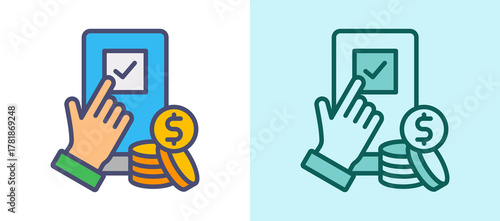 Pay Confirmation whitegreen icon