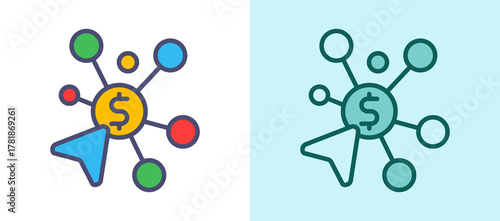 Pay Per Click whitegreen icon