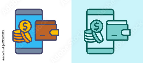 Mobile Wallet whitegreen icon