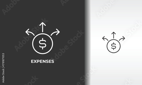 Expenses Vector, Icon Or Logo Sign Isolated Symbol Illustration