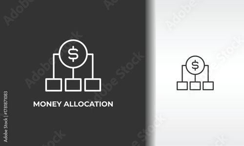 Money Allocation Vector, Icon Or Logo Sign Isolated Symbol Illustration
