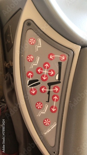 Travel Airline Buttons Positions Chair and Car Seat Knob Positions 