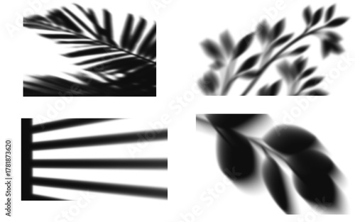 shadow texture collection png shadow set, nature shapes black and white photo set png, geometric pattern nature