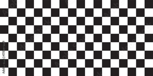 Black and white checkered pattern, Checkerboard seamless pattern