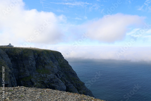 The North Cape is a cape jutting into the Arctic Ocean on the north side of the Norwegian island of Magerøya