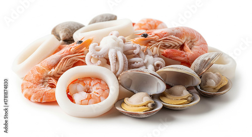 Frozen Mixed Seafood with Shrimp Squid and Clams