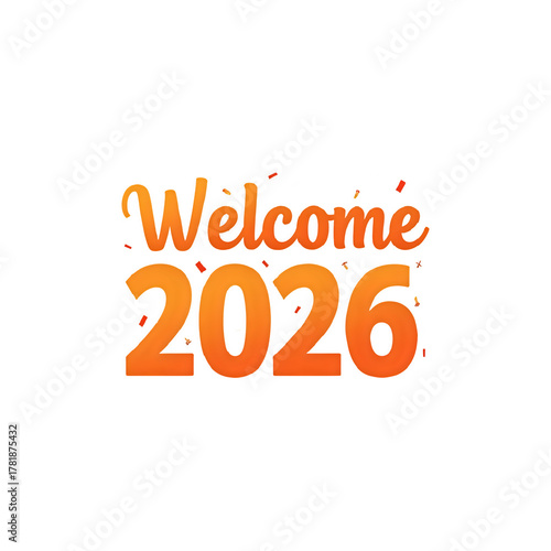 Celebrate new year 2026 with festive confetti