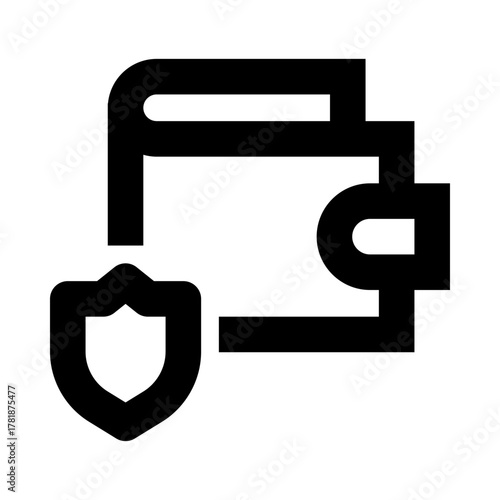 Secure Digital Wallet Outline Icon