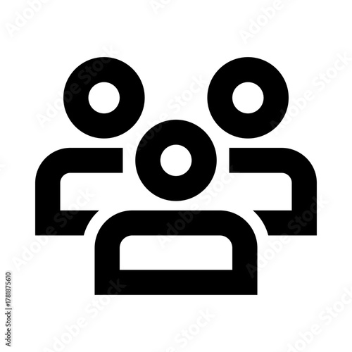 Social Group Collaboration Line Icon