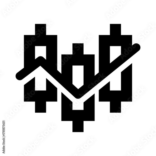 Minimalist Stock Growth Outline Vector