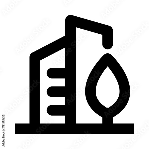 Real Estate Architecture Outline Icon