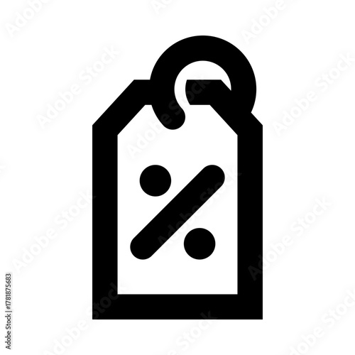 Price Label Percent Line Icon