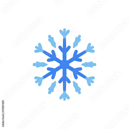 Charming snowflake illustration, winter holidays vibe