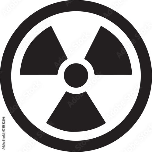 Radiation icon symbol vector isolated on white background