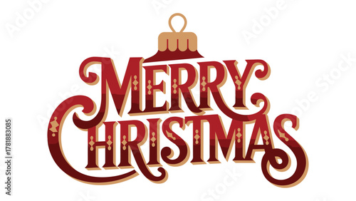Holiday Cheer in Script: Festive Merry Christmas script, evoking the joy of the holiday season, with elegant typography and intricate details, bringing a touch of celebration and goodwill