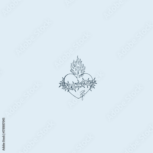 THESE HIGH QUALITY SACRED HEART JESUS VECTOR FOR USING VARIOUS TYPES OF DESIGN WORKS LIKE T-SHIRT, LOGO, TATTOO AND HOME WALL DESIGN
