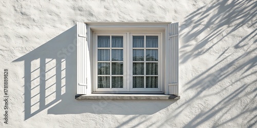 White Window with Shutters ...