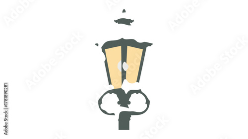 Vintage Lamp: A classic lantern stands gracefully, illuminating the darkness with its warm glow and elegant design, reminiscent of a bygone era.