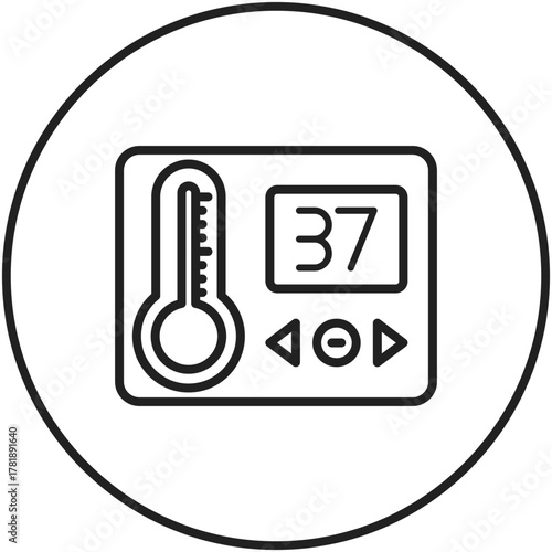 Smart thermostat icon