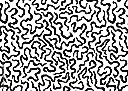 Abstract doodle lines pattern. Vector illustration flat design background. 