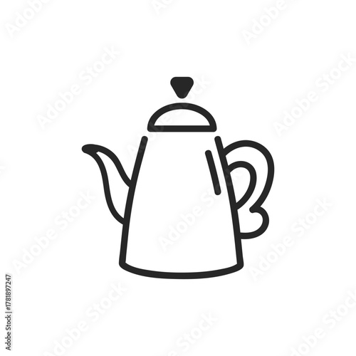 シンプルな細長いポットのアイコン