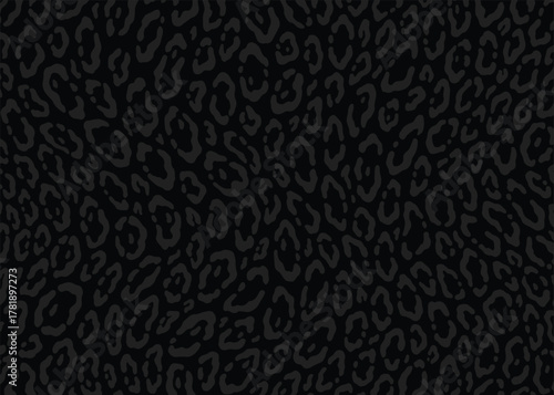 Dark Leopard skin pattern design. Animal print vector illustration background. Wildlife fur skin design illustration for web, home decor, fashion, surface, graphic design