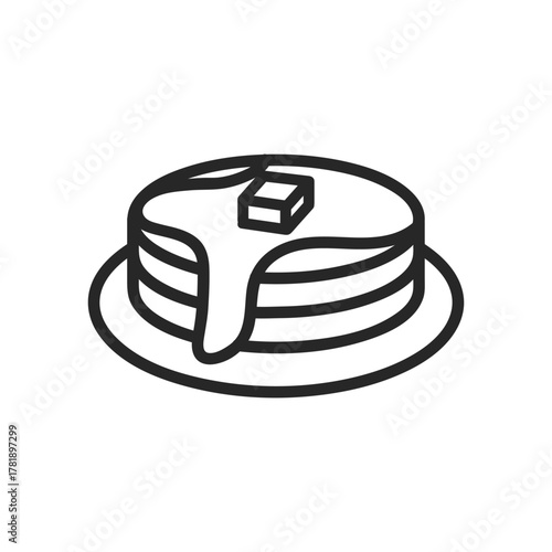 シンプルなホットケーキのアイコン